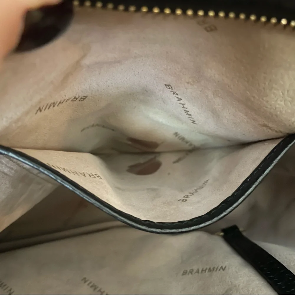 BRAHMIN BLACK MINI ASHER HEMLOCK MELBOURNE BAG - Picture 14 of 15